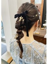ヘアメイク デザート(HAIR MAKE DESART) 高盛　優芽香【ぽこぽこ編み×ポニーアレンジ】