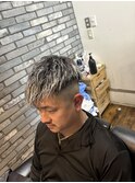 白メッシュ　スキンフェード