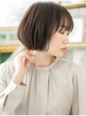 ■グレージュカラー美髪丸みショートボブ314川口20代30代40代