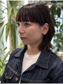 前髪あり/ワイドバング/くびれボブ/レイヤーボブ