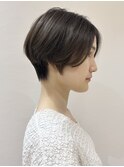 横顔美人ショートひし形シルエット大人可愛い20代30代40代