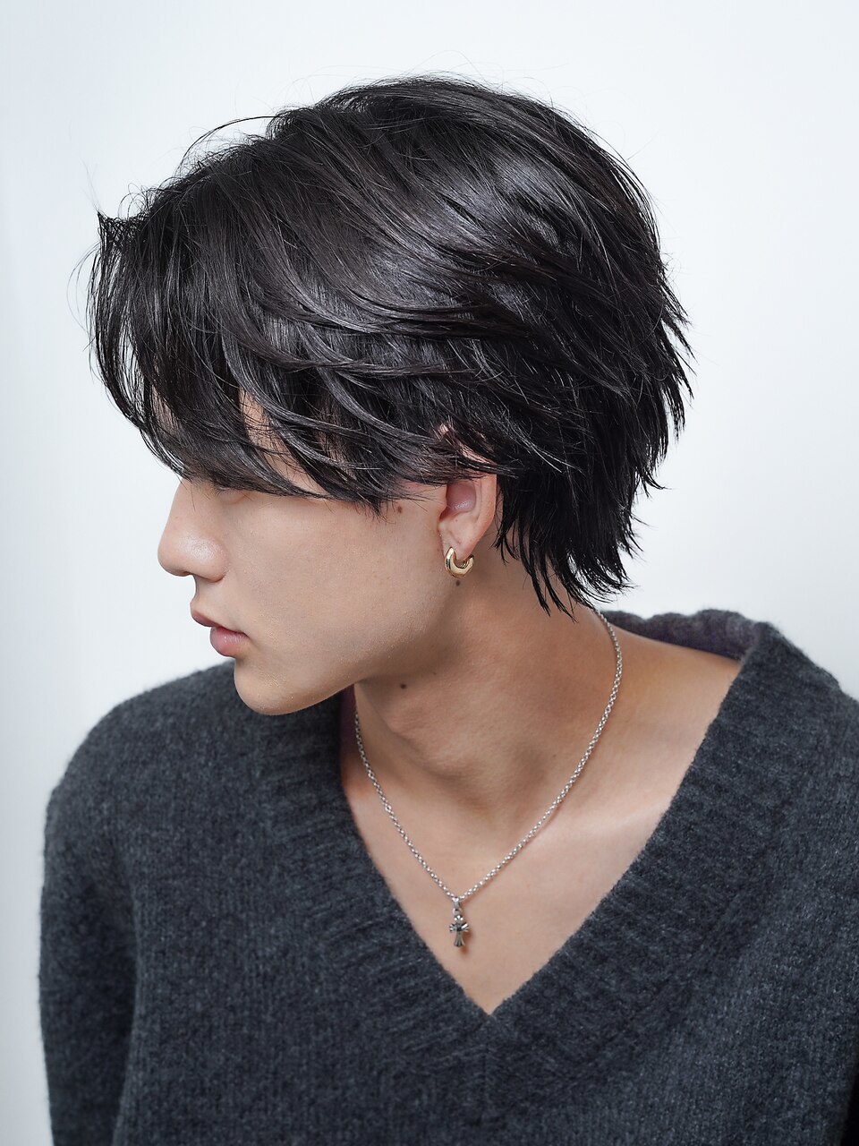 フェザーパーマ/ニュアンスパーマ/ウルフ/センターパート[新宿]