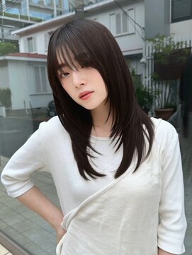 オムニス 表参道(Omnis) 暗髪黒髪イメチェン/ハイレイヤーカット韓国ヘアハッシュカット