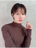 大人ガーリー/ダークアッシュ/似合わせカット/レイヤーショート