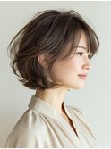 クラゲヘアー/小顔/ココアベージュ/オリーブグレー/川西