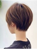 30代/小顔カット/ショート/オリーブグレージュ/豊中