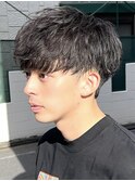 ソフトツイストパーマ無造作束感ショートマッシュパーマ