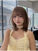 ミディアムワンホンレイヤー×透明感カラー