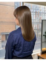 零秒女髪 千里丘店 髪質改善で叶える上品な艶カラーセミロング艶髪美髪まとまり艶感