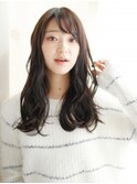 ツヤ感カラーのゆるミックスカールスタイル