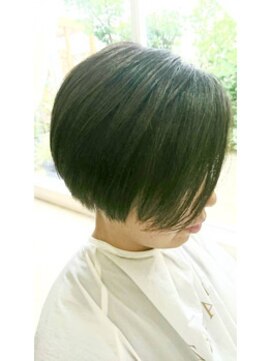 ヘアーズ 本店(HAIRZ) 《ＨＡＩＲＺ》藤井☆ミントグリーンハンサムショートボブ