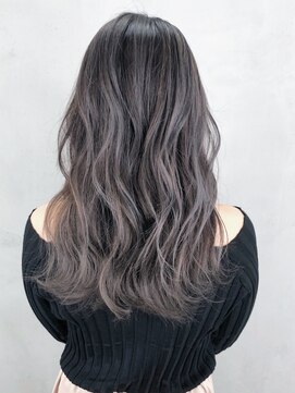 アルバム 銀座(ALBUM GINZA) ハイライトグラデーショングレー_フリンジウェーブ_ba297523