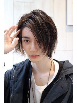 ネイビー(NAVY) メンズ ハイライト ワックスなし 無造作 オイルで乾かすだけ