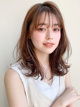 キリ 表参道(kyli) マロンベージュニュアンスカラーくびれヘア小顔セミディ暗髪黒髪