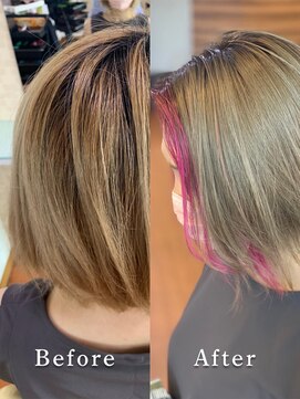 アークスヘアー ハイトーンアッシュSNS人気ピンクカラーフェイスフレーミング