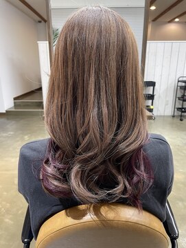 オーヘアールーム O hair-room インナーカラー　アメジストピンク