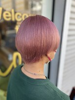 ラビス クローバー(Lovis clover) ピンクラテ ボブウルフ 韓国ヘア ダブルカラー