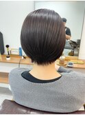 【白髪染め可】ボブショート ビフォアー＆アフター/白髪ぼかし