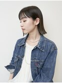 透明感カラー/ハイライト/切りっぱなしボブ/10代 20代 30代