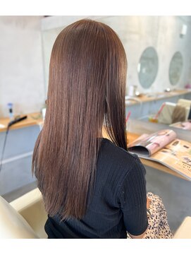 ドラマティックヘア(DRAMATIC HAIR) ヌーディーブラウン×ローレイヤーストレート