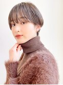 ★前下がりショートボブハンサムショートカットカラーパーマケア