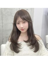＊中顔面短縮見せ◎「横顔まで盛れる前髪」