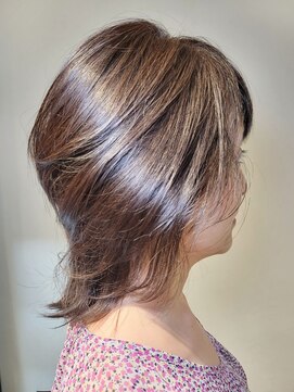 松本平太郎美容室 国立店 ミディアムレイヤーウルフ+イノアカラー