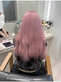 ペールピンク×ブラック