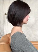 みね似合わせショートボブ30代40代50代前下がり小顔新宿丸顔面長