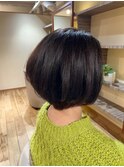 ボブ×ツヤ白髪染め×水分補給ミネコラトリートメント