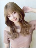 レイヤーカット透明感似合わせカットロングレイヤー前髪カット