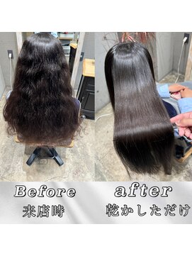 キートス(kiitos) 【手で乾かしただけ】美髪縮毛矯正×髪質改善