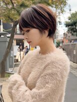 アイドットプラス 札幌大通り(i.+ODORI)&nbsp;前髪あり小顔くせ毛カバーベージュカラー丸みショートボブヘア