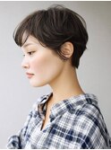 ピンクベージュ/アンブレラカラー/クールショート/前髪/習志野駅