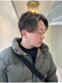 センターパートツーブロックメンズマッシュ/東伏見/田無
