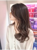 艶モカブラウン×大人レイヤーロング