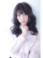 ブルーフェーセス 表参道(blue faces) 『bluefaces』ラベンダーグレー ウエーブスタイル