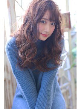 ラファンジュ ヘアー(Rohange hair) 【Rohange】ハードウェーブ×セピアベージュ