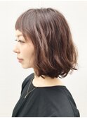 オンザバングのおしゃれかわいいボブ【Ruufus恵比寿渋谷】