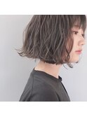 ＊ウェーブボブ×グレージュカラー＊