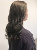 アディクシーカラーで透け感のある暗髪♪