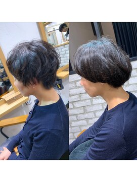 アヴァロン(AVALON) 直毛ペタ毛さんオススメ！マッシュショート×ボタニカルデジパ