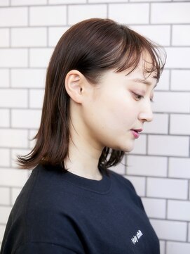 ジュール 新宿三丁目(Joule) 大人可愛い☆小顔外ハネ切りっぱなしくびれセミディ[新宿三丁目]