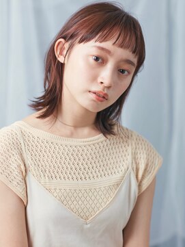 エムスラッシュ 新百合ヶ丘(M.SLASH) M.SLASH新百合ヶ丘/オン眉/耳かけ/ピンクブラウン/外ハネミディ