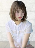 小顔ショート×ブランジュカラー×ハイライトカラー×イルミナ