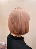【Heil】 小顔/前下がりボブ/フラミンゴピンク/ケアブリーチ
