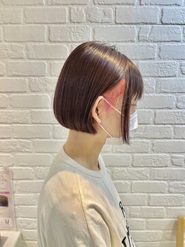 デイジー インデックスヘア 大島店(DAISY index hair) 韓国風インナーカラー/イヤリングカラー×ラベンダーピンク