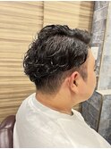 20代30代オシャレ七三爽やか束感パーマスタイル