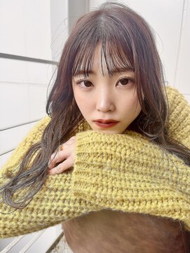 リタ(Lita) ★暖色カラー¥ピンクブラウン/ぱっつん前髪/ゆるふわロング★