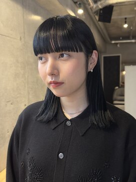 ソイリウム 下北沢(soi rium) 【オリーブブラック×ワイドバングスタイル】